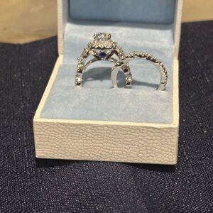 Newshe Jewelry Women's Wedding Ring Set, size 4.5